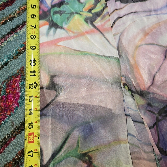 Monique Leshman Sample Piece Colorful Abstract Jumpsuit Silk With Lining Size SM - Picture 9 of 12